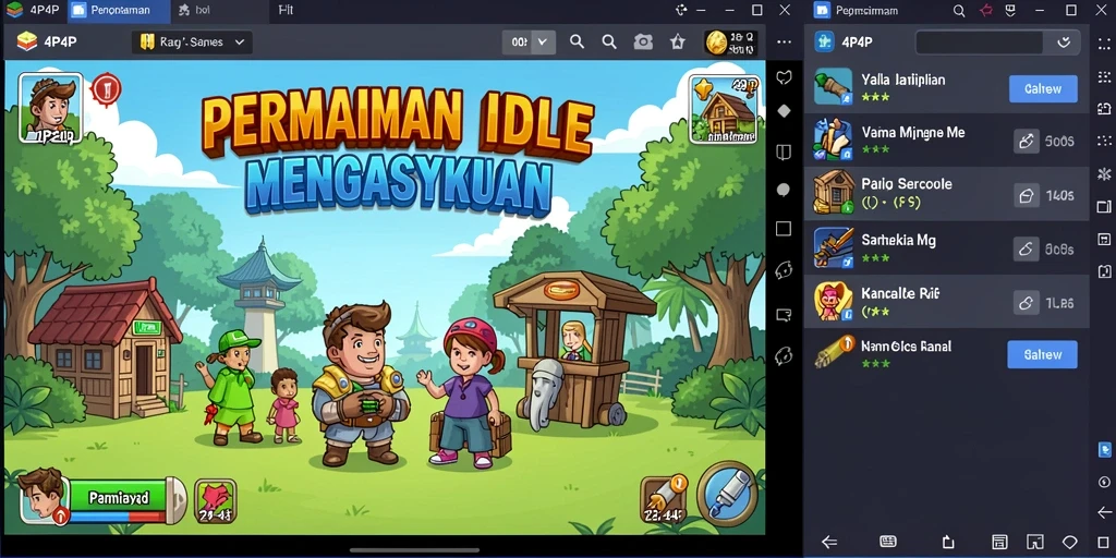 Tampilan gameplay menarik dari <strong>4P4P</strong> yang memikat para pemain Idle.