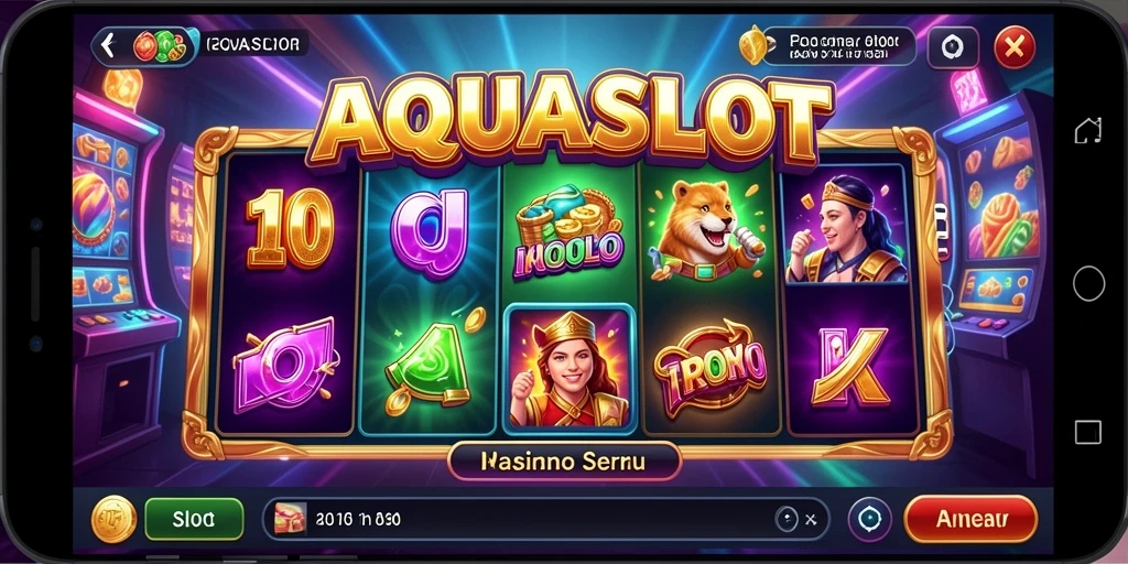 Tampilan menarik dari gameplay AQUASLOT dengan berbagai slot yang menawan.