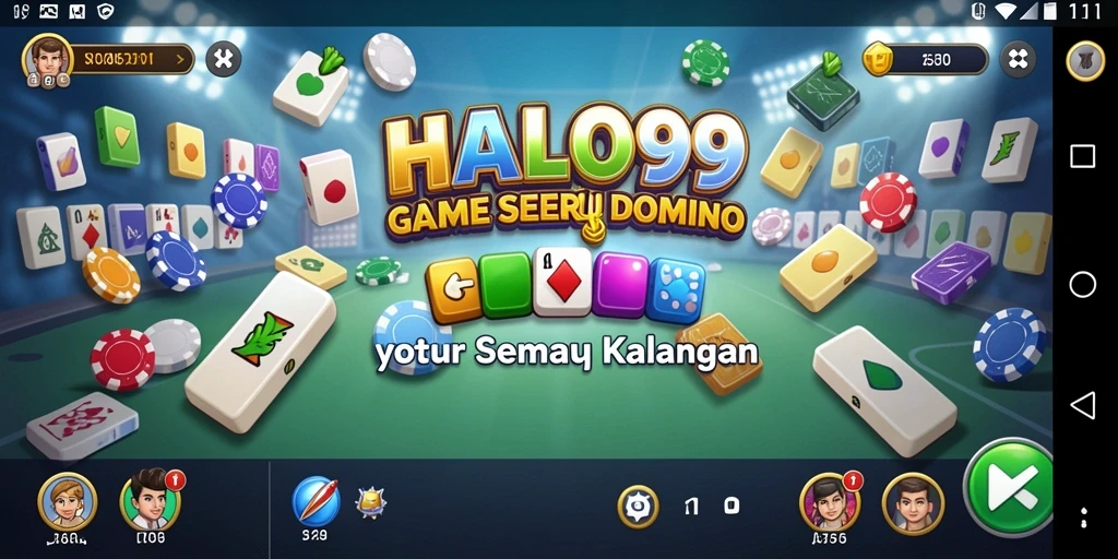 Tampilan gameplay seru HALO99 dengan berbagai mode Domino.