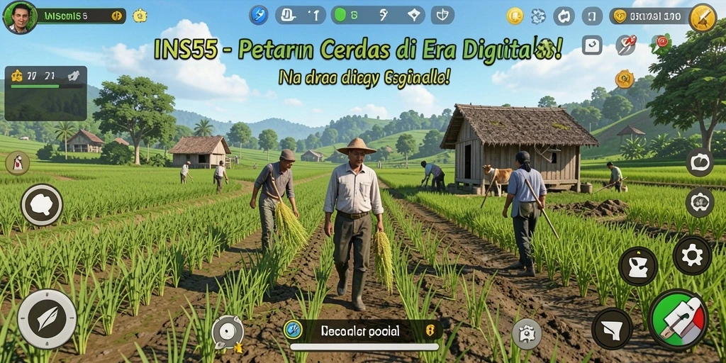 Tangkapan layar INS55 menunjukkan pemain merawat ladang mereka dengan penuh semangat.
