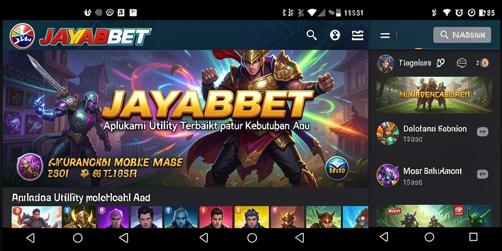 Tampilan antarmuka aplikasi JAYABET untuk manajemen tugas sehari-hari.