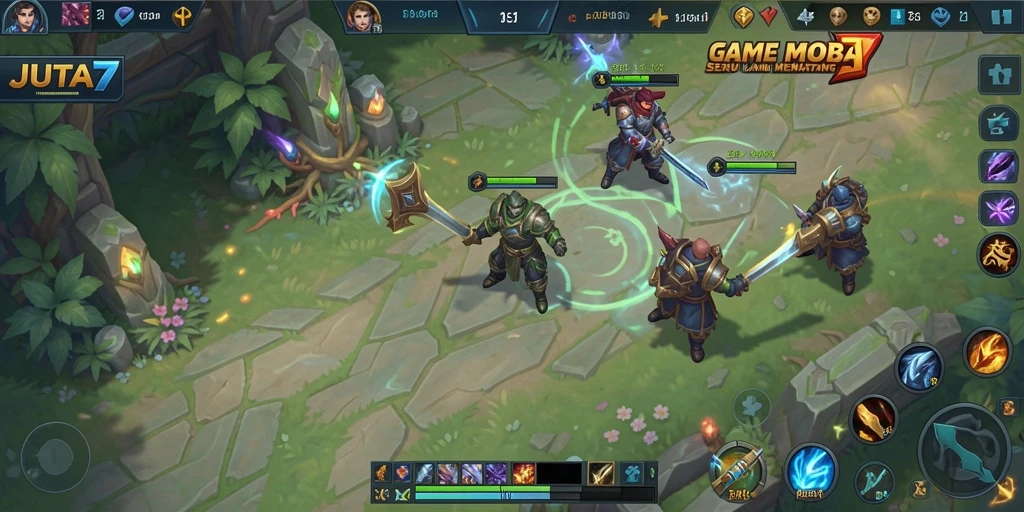 Gameplay <strong>JUTA7</strong> yang seru dengan aksi tim yang intens.