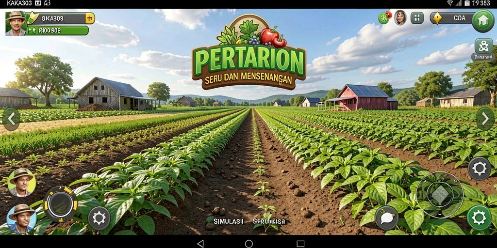 Tampilan gameplay KAKA303 yang menarik dan interaktif saat bertani.