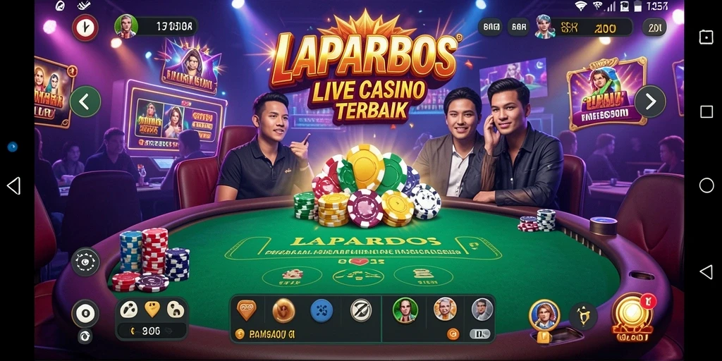 Tampilan gameplay Live Casino LAPARBOS yang seru dan interaktif.