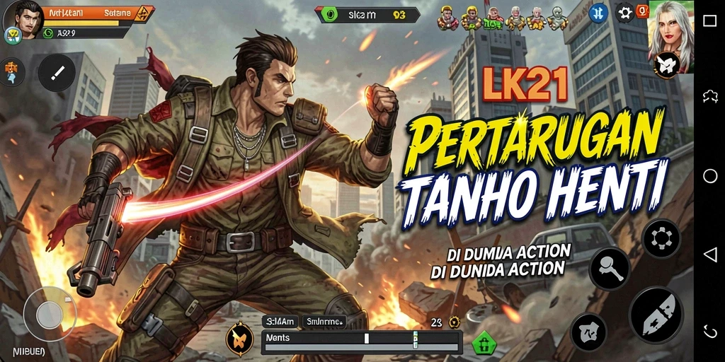 Tampilan gameplay LK21 yang penuh aksi dan grafis memukau.