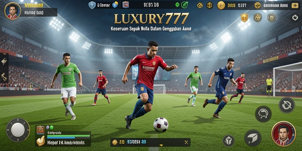 Tampilan menarik dari gameplay <strong>LUXURY777</strong> menunjukkan aksi sepak bola yang mendebarkan.