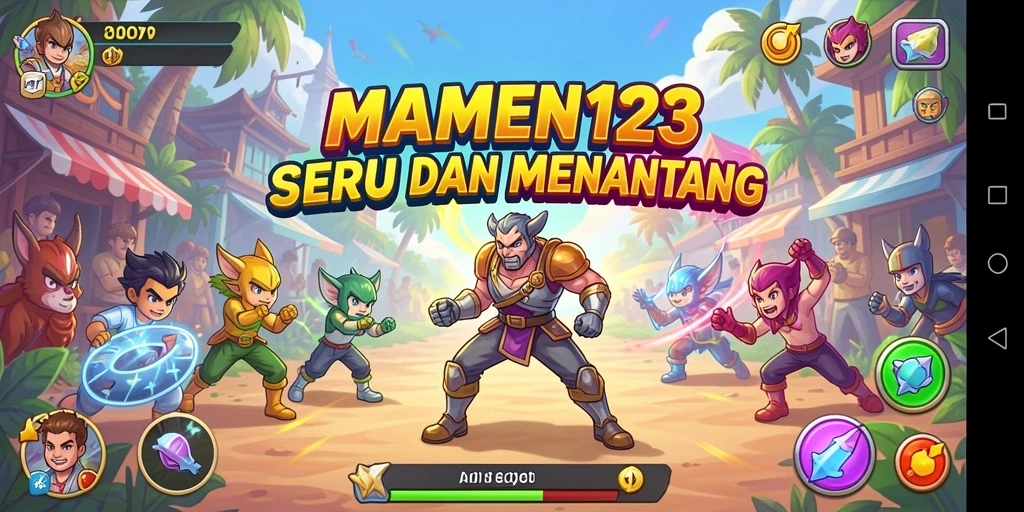 Screenshot gameplay MAMEN123 yang menunjukkan aksi seru dalam permainan arcade.
