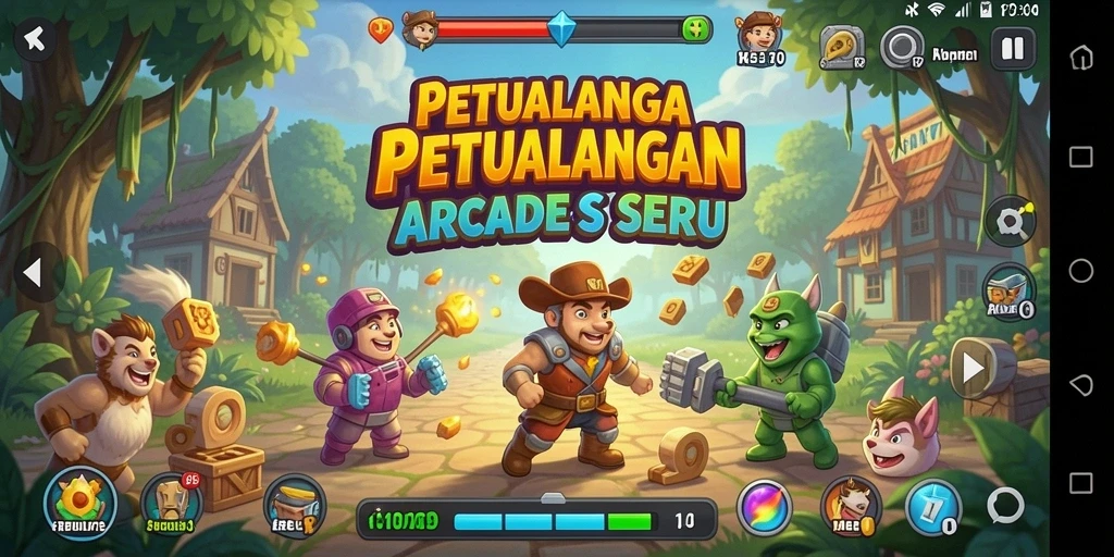 Tampilan gameplay seru dan dinamis di REPUBLIK77.