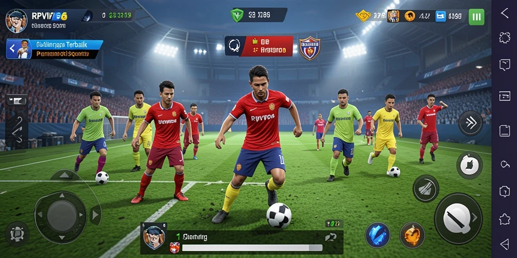 Screenshot gameplay RPVIP6 yang menunjukkan aksi seru dalam olahraga.
