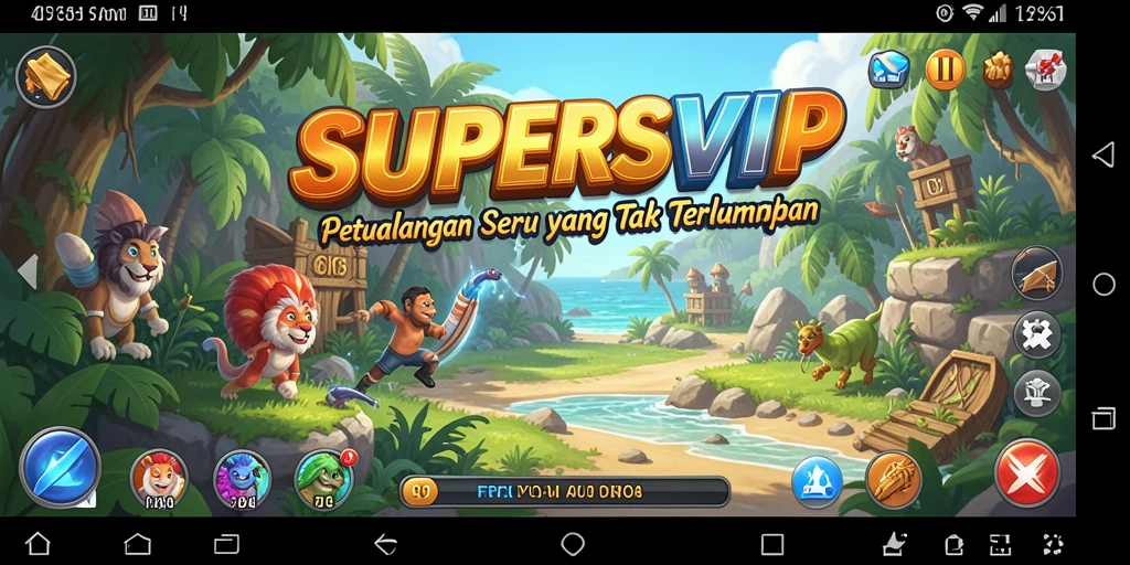 Tampilan gameplay SERU di SUPERSVIP yang penuh petualangan.