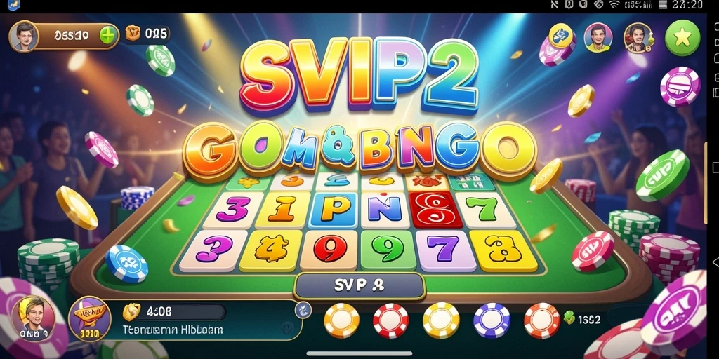Screenshot utama SVIP2 menampilkan gameplay Bingo yang seru.
