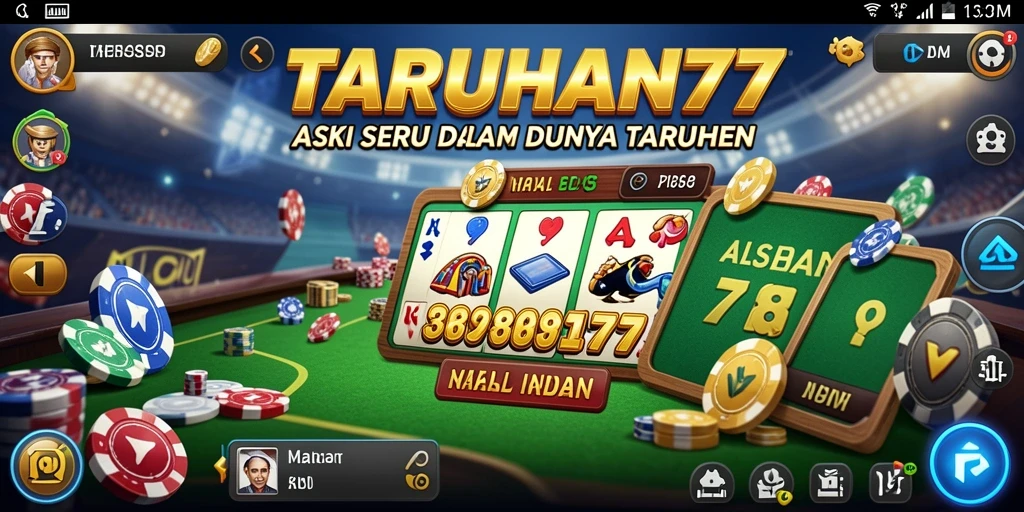 Tampilan utama TARUHAN77 yang menampilkan aksi pertarungan intens.