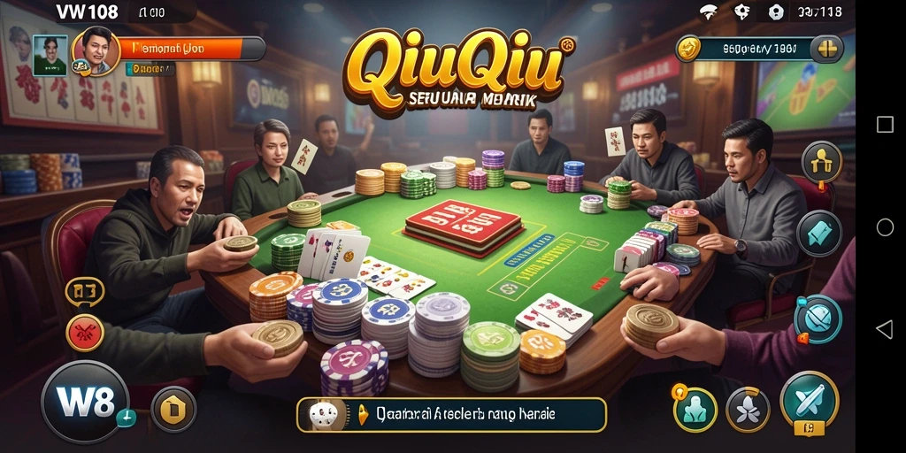 Tampilan gameplay seru dalam VW108 yang menampilkan QiuQiu.